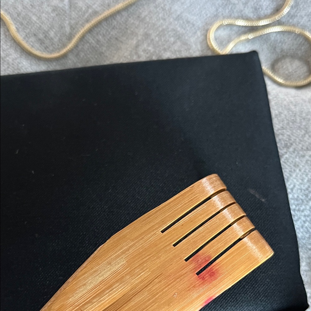 Kate Spade Black Clutch with Gold Accents - Picture 3 of 4
